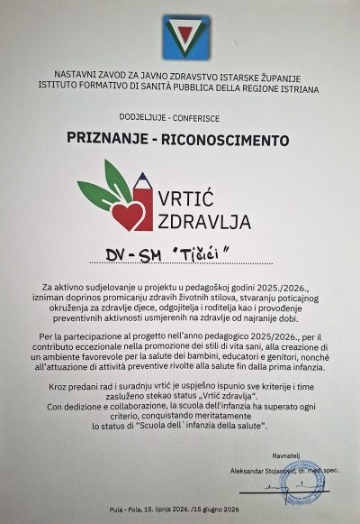 Vrtić zdravlja 2025/2026